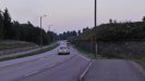 Road from Kotka passing the restored part of the Kyminlinna fort.