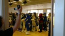 Fursuit group photo underway - such a neat sight, my first sight of a large group in real life. :P