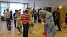 Chinnok the wolfdog, Dunepaws the sandcat and Keenora the wolf attending the fursuit games preliminary rounds.