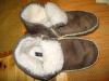 Sheepskin slippers.